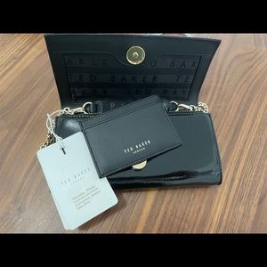 NWT Ted Baker bag with matching wallet - black & gold